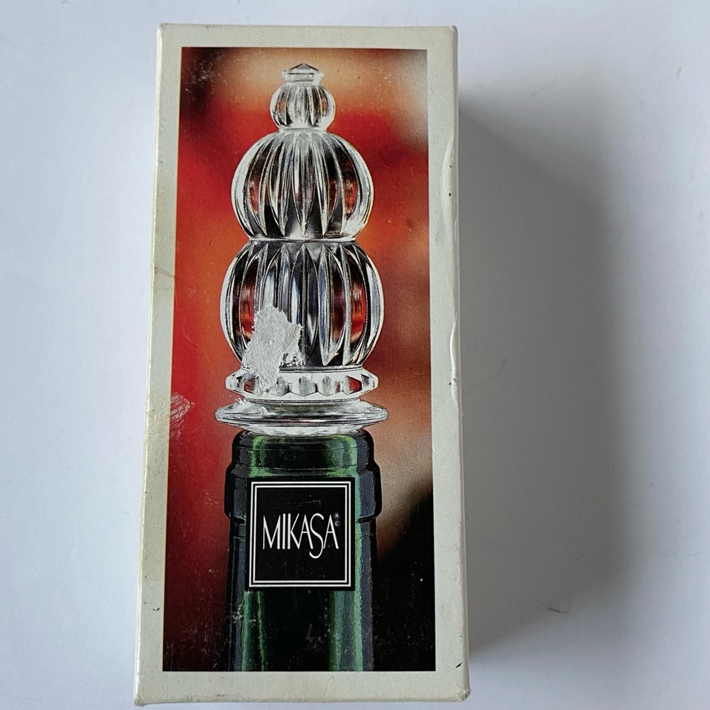 Elegant MIKASA Monterey AUSTRIA Crystal Bottle Wine Stopper T8173/900 EUC
